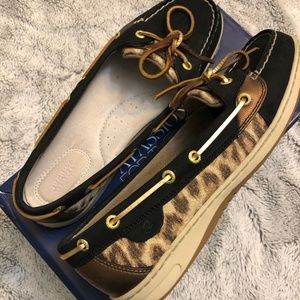 SPERRY Women's Angelfish Leopard Slip-On Boat Shoe